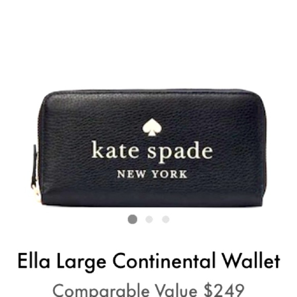 Brand new Kate Spade continental zip around wallet 🖤♠️